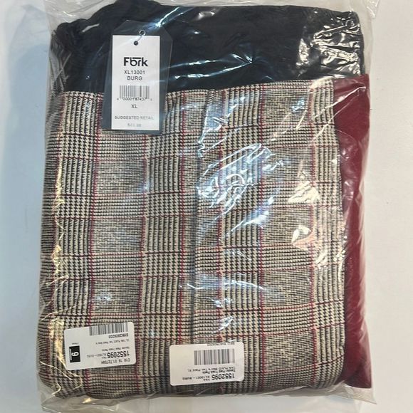 FBRK Xander Plaid Track Pants- NWT - Picture 2 of 5